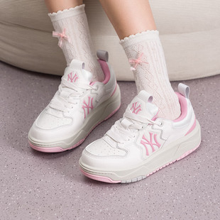 MLB情侣板鞋26春季新款NY复古防滑厚底增高运动休闲鞋3ASXM096N