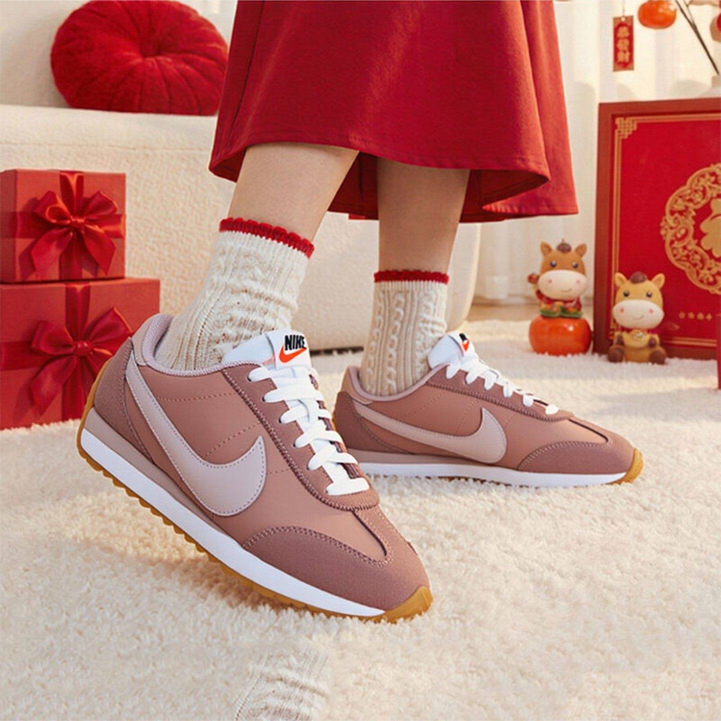 NIKE耐克女鞋 PACIFIC平底防滑翻毛皮复古运动鞋跑步休闲鞋HM4771