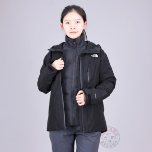 TheNorthFace北面冲锋衣25秋冬经典款女防水羽绒三合一外套8ED1