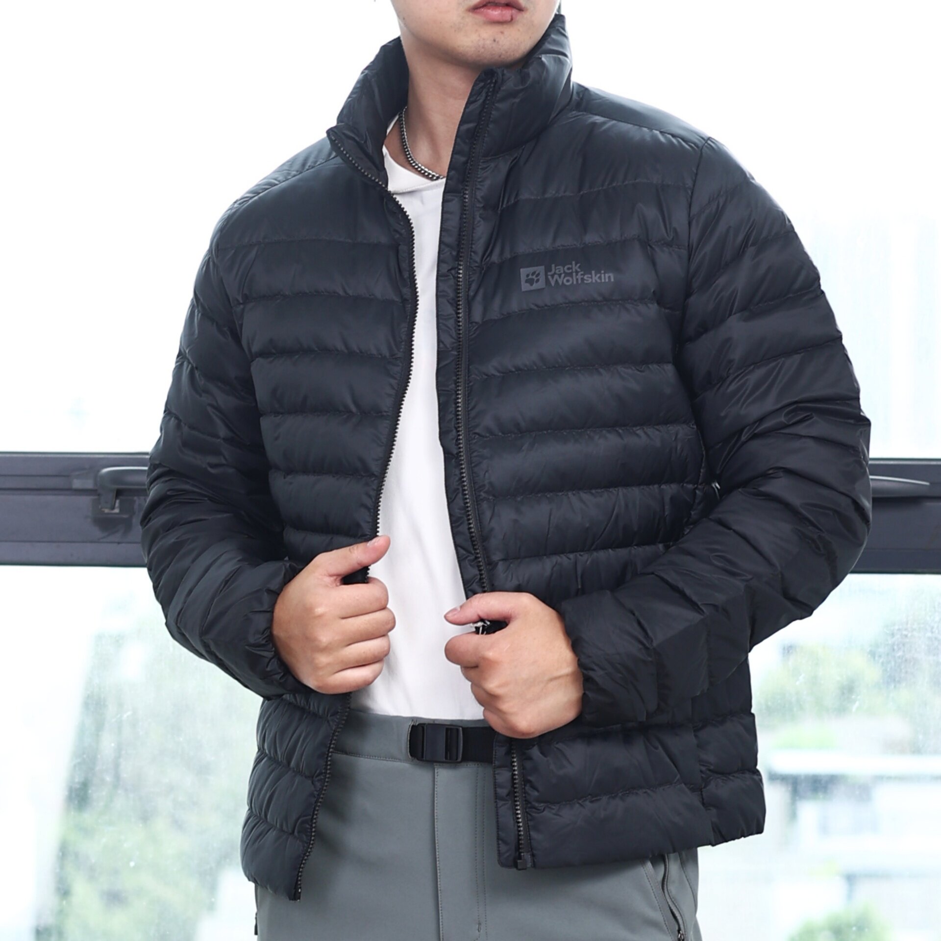 狼爪羽绒服男秋冬700蓬立领外套