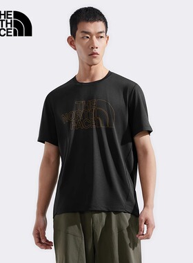 TheNorthFace北面T恤男FLASHDRY速干科技吸湿透气大LOGO短袖87VZ