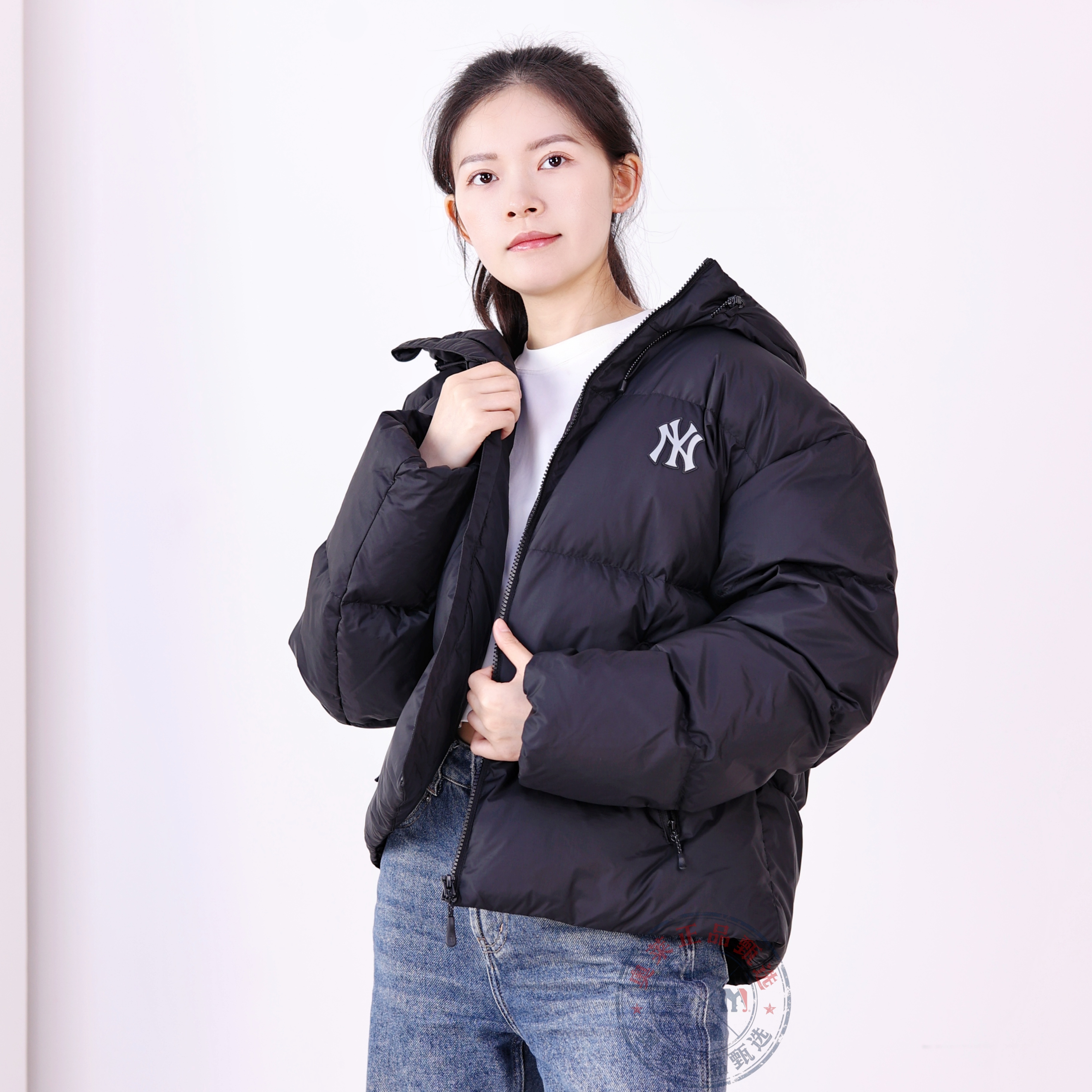 MLB羽绒服男女25秋冬新款运动户外保暖情侣休闲夹克外套3ADJB0856