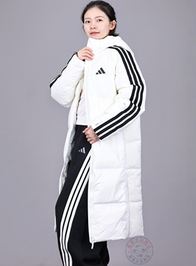 adidas阿迪达斯羽绒服男子25秋冬新款运动中长款保暖外套KC2497