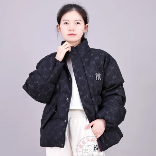 MLB羽绒服男女款25新款暗纹钻石