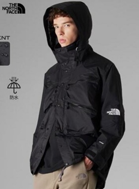 TheNorthFace北面硬壳外套男UE系列防水防风可收纳连帽外套7W92
