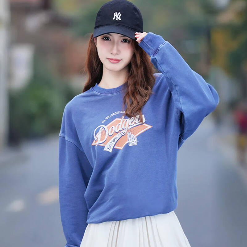 MLB卫衣男女同款秋冬季运动NY外套舒适圆领棉质套头衫|3AMTV0751