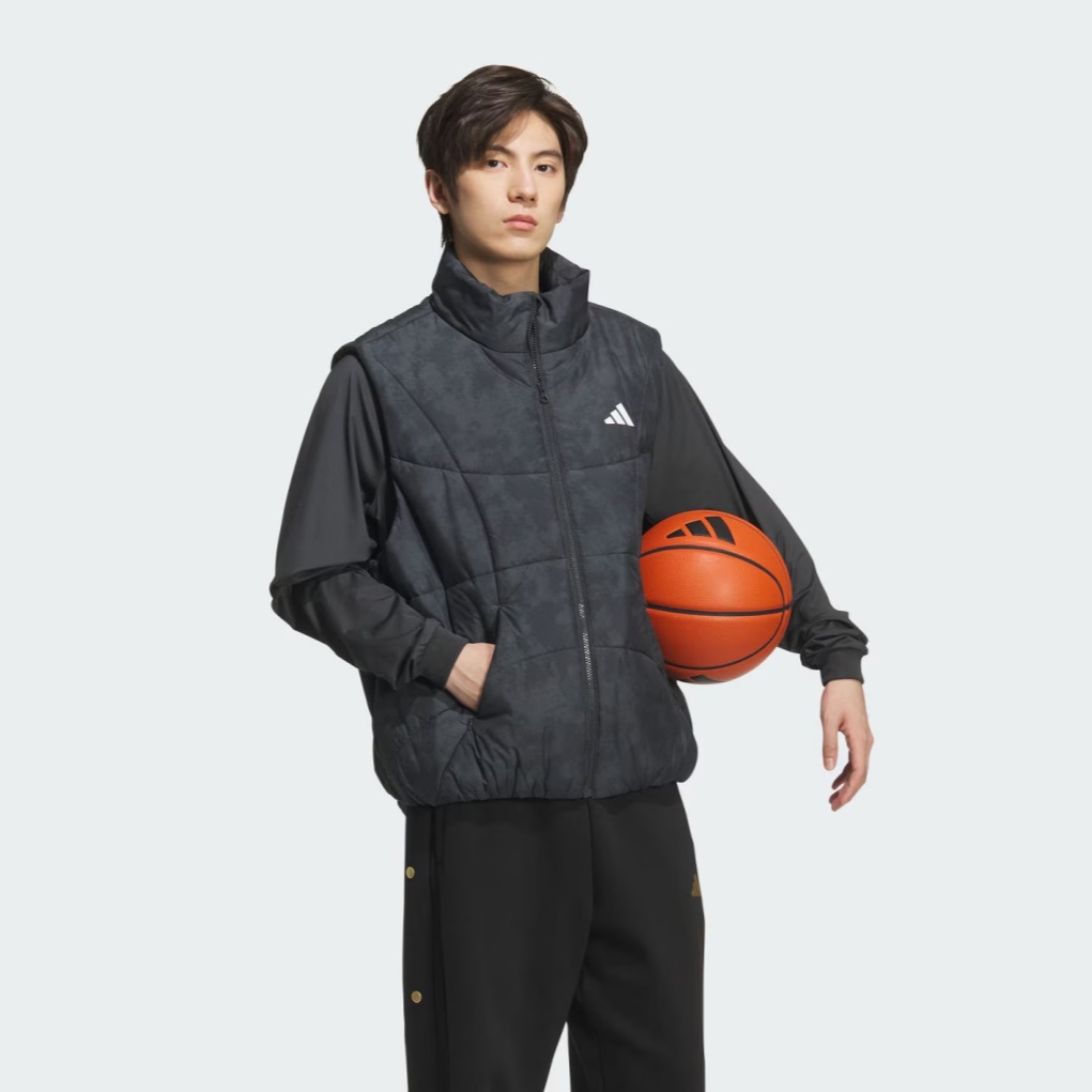 阿迪达斯男运动休闲保暖马甲棉服