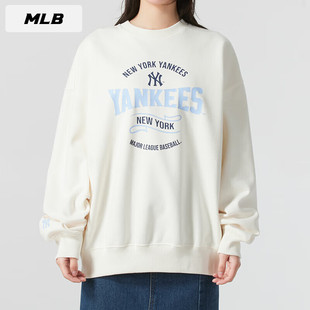 3AMTV0651 运动套头衫 MLB情侣卫衣25新款 男女NY复古透气圆领长袖