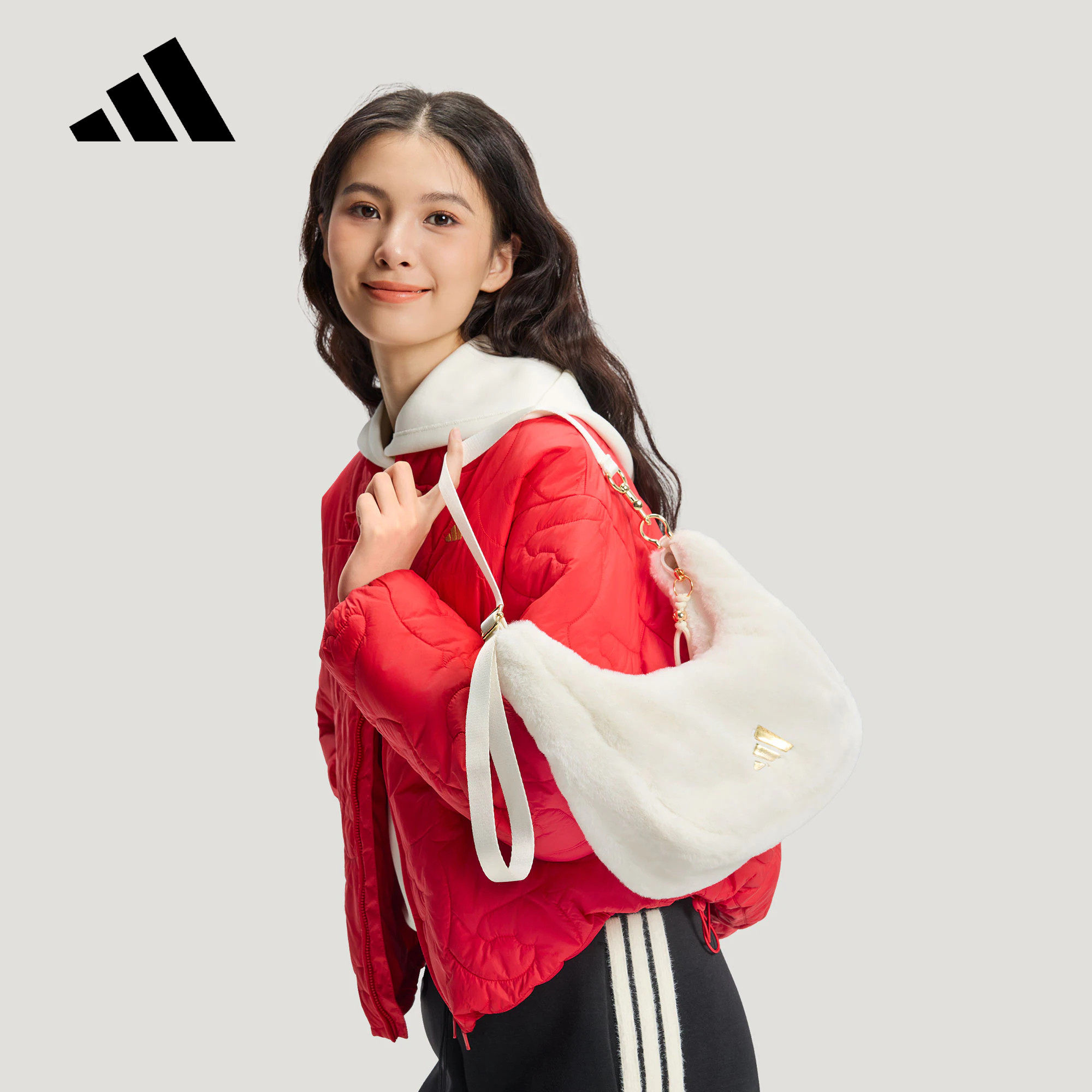 adidas阿迪达斯26春季女CNY时尚运百搭动休闲单肩包斜挎包KR2567