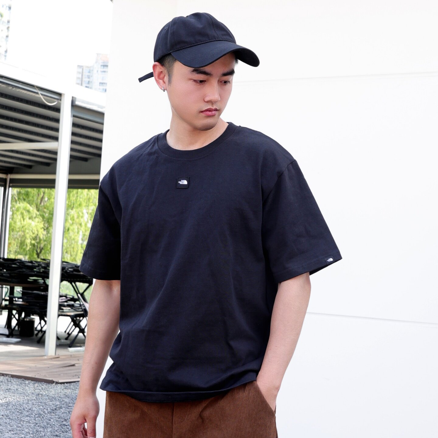 北面UE系列男子重磅透气纯棉短袖图片