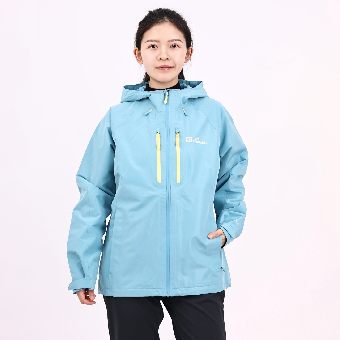 JackWolfskin狼爪冲锋衣女户外运动防水透气防风连帽外套A65365