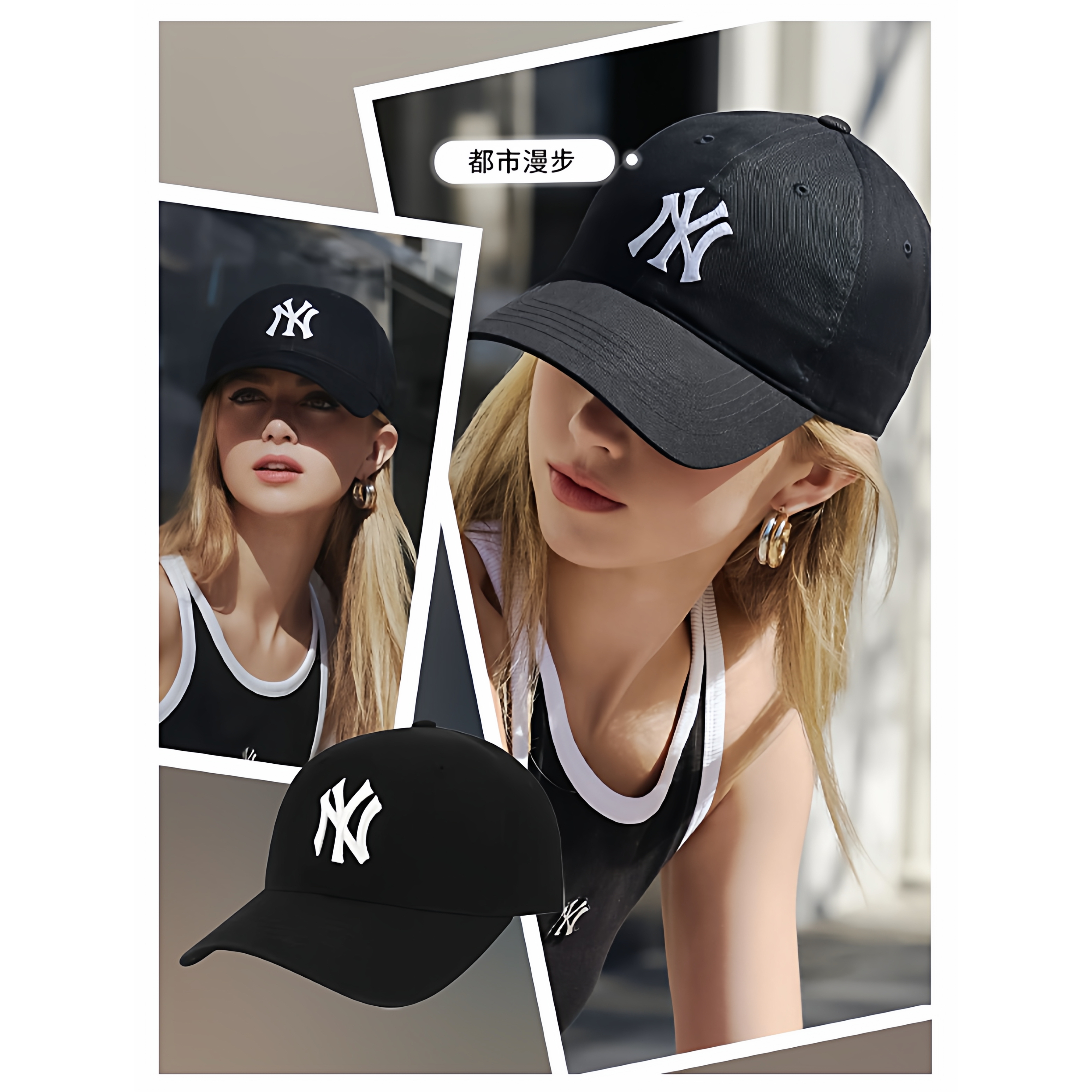 MLB情侣男女鸭舌帽棒球帽