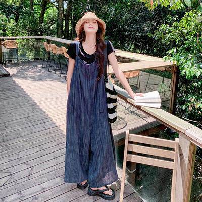 2025现货新款凉爽牛仔背带2561背带裤P125K188 加黑t套装P155K238