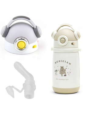 适配BeiE/贝易音乐家保温杯配件V阀咬合吸嘴直管B6689学饮杯杯盖