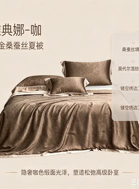 桑蚕丝填充排湿夏空调房裸睡被