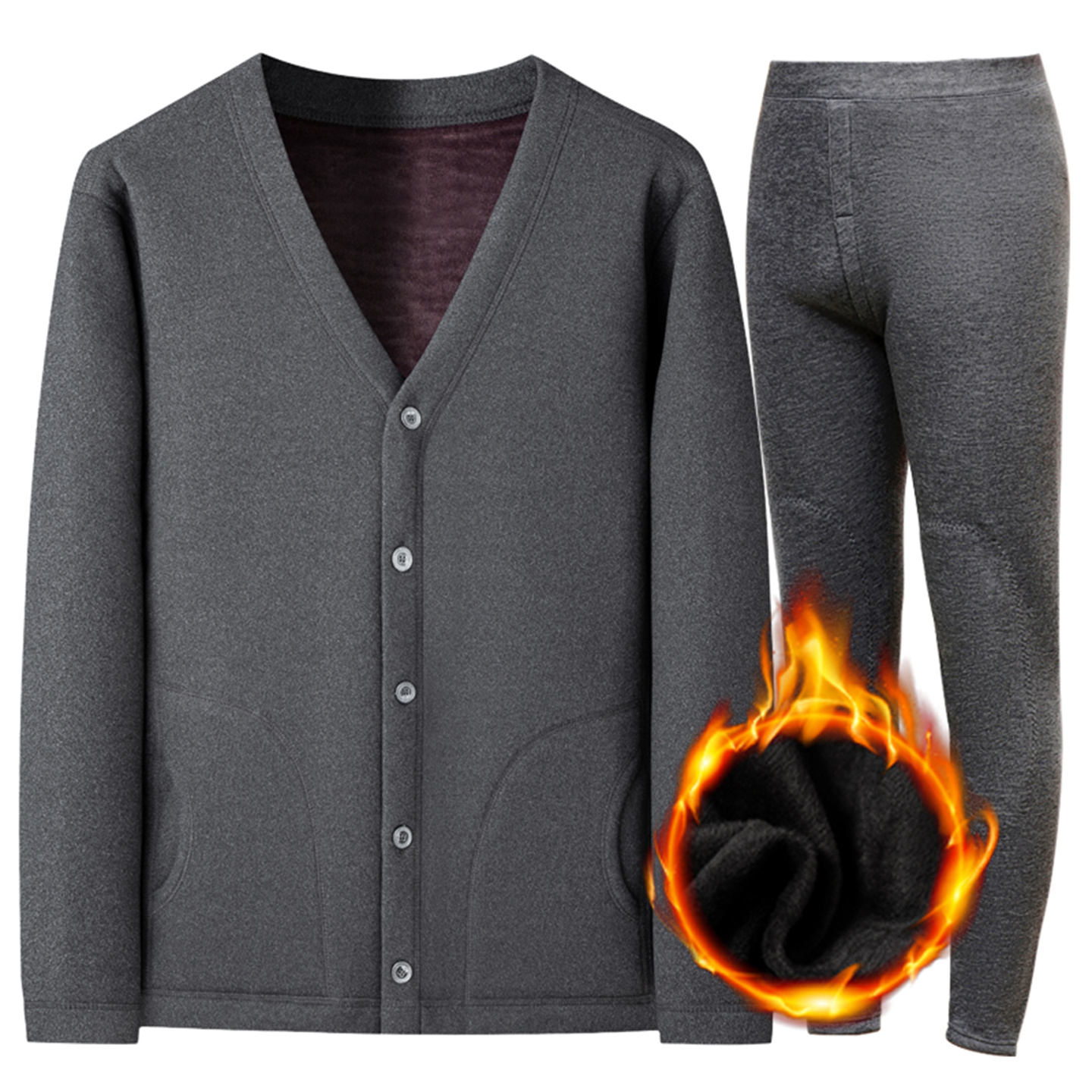 中老年人新款男士棉衣加绒加厚