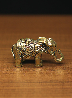 中式黄铜财富大象桌面工艺品礼品