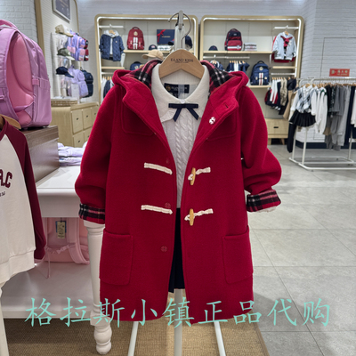 衣恋童装正品冬女童羊毛大衣外套
