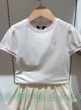 Polo walk KIDS童装专柜正品26夏款女童圆领短袖T恤CCJW625F0182