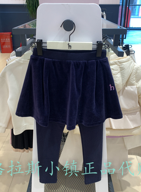 hazzys哈吉斯童装国内代购特价冬女童灯芯绒裙裤HTW71SA51GNV