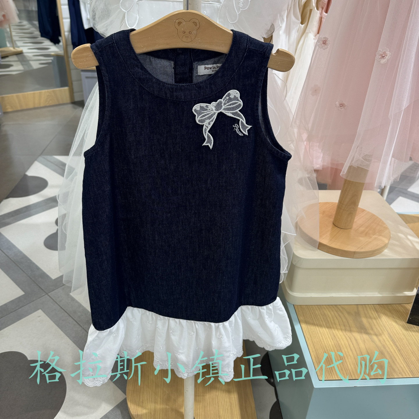 PawinPaw童装夏女童牛仔连衣裙