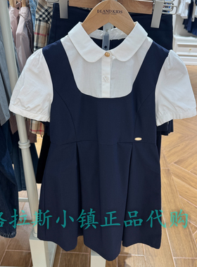 Elandkids衣恋童装专柜正品26夏女童学院风休闲连衣裙EKOWG6422K
