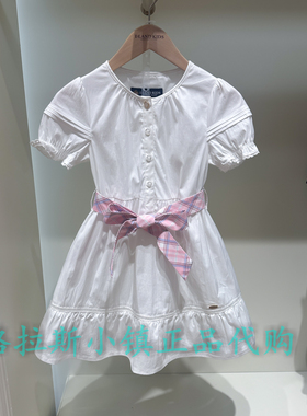 Elandkids衣恋童装专柜正品26夏款女童甜美腰带连衣裙EKOWG2325A