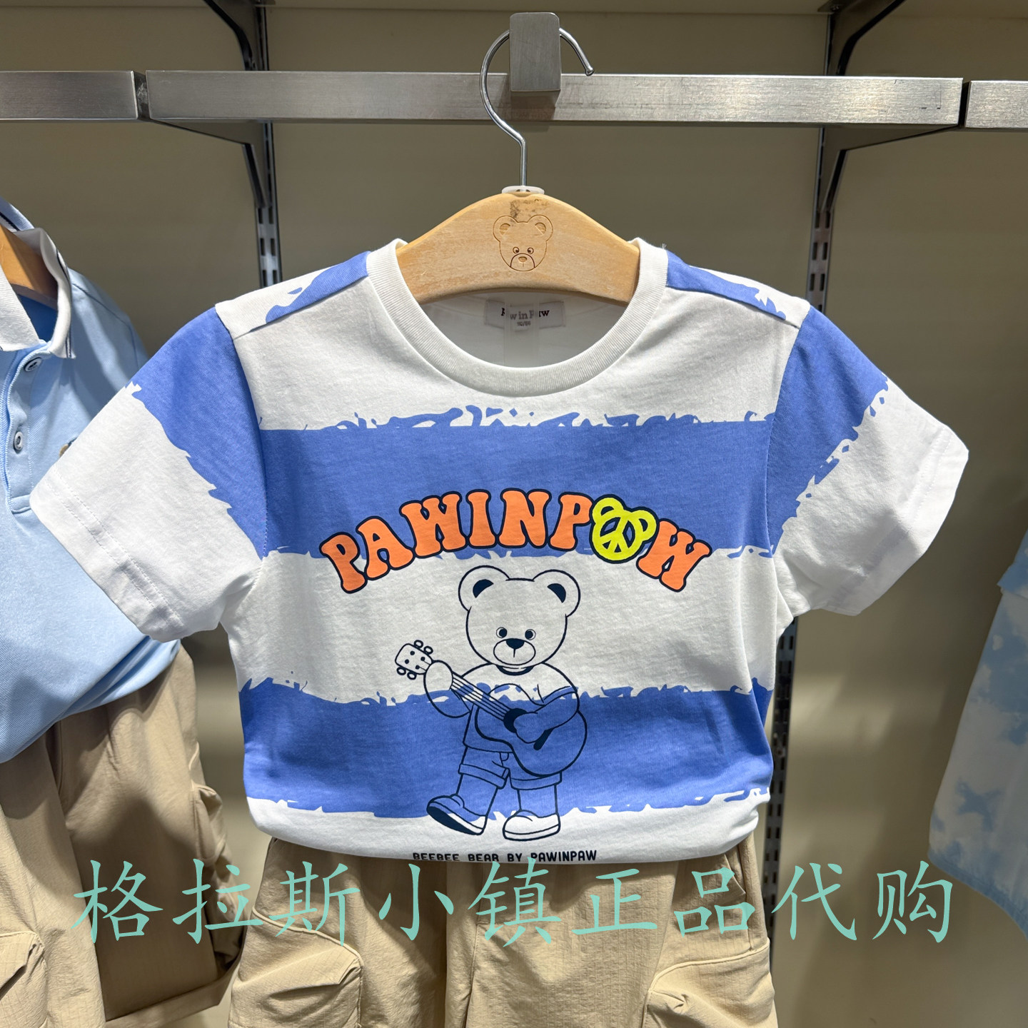 PawinPaw童装夏男童卡通抗菌T恤
