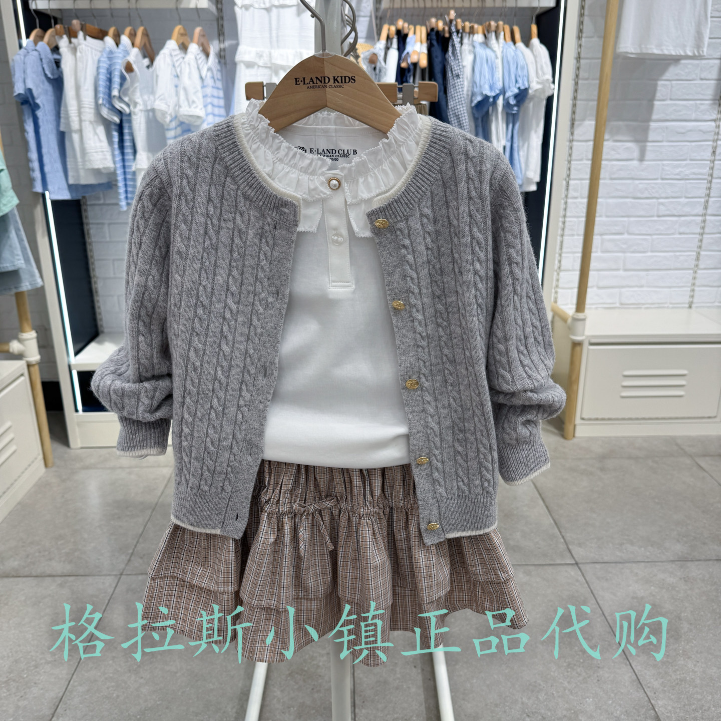 100%绵羊毛衣恋童装冬女童开衫