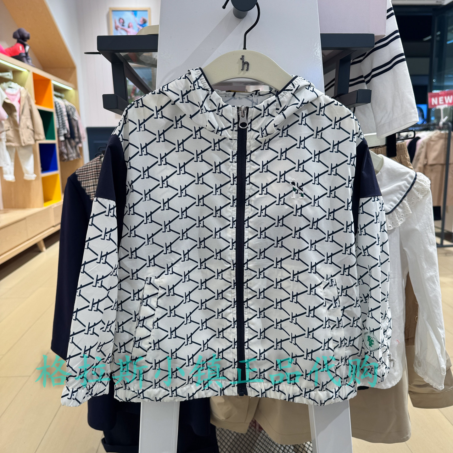 特价hazzys哈吉斯童装国内代购夏款男童满印薄款外套HTM31JW02M