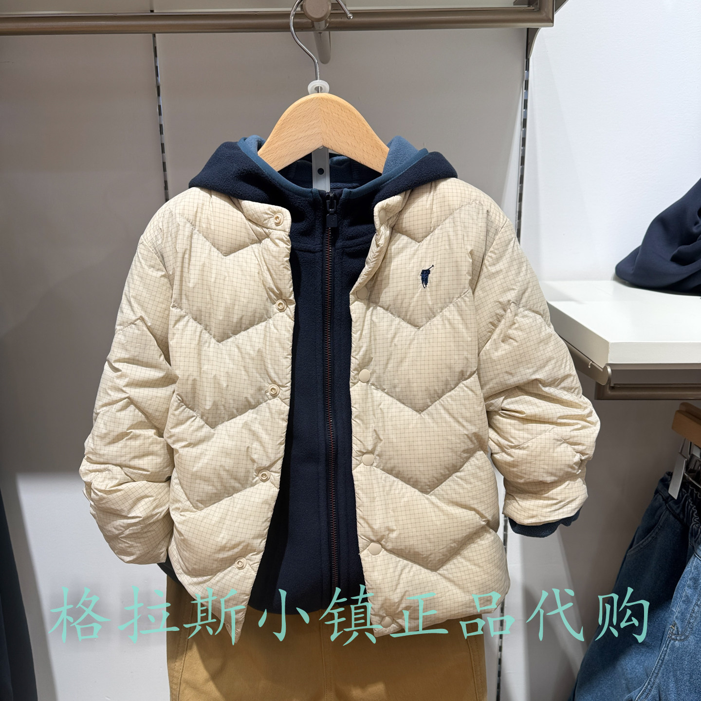 Polo walk KIDS童装专柜正品25冬新款男童轻薄羽绒服B6GW531K0101