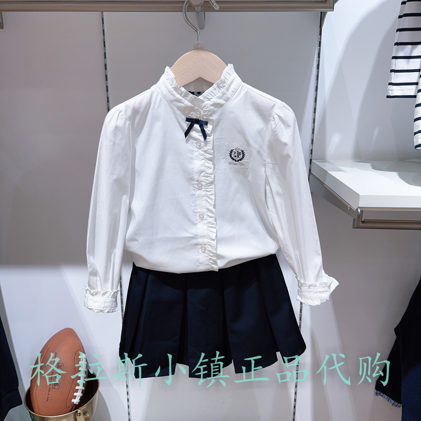 Polowalk童装秋女童立领长袖衬衫