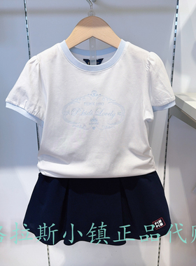 Polo walk KIDS童装专柜正品26夏款女童圆领短袖T恤CCJW625F0221