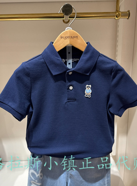 Elandkids衣恋童装专柜正品26夏新款男童翻领短袖T恤EKHWG6302A
