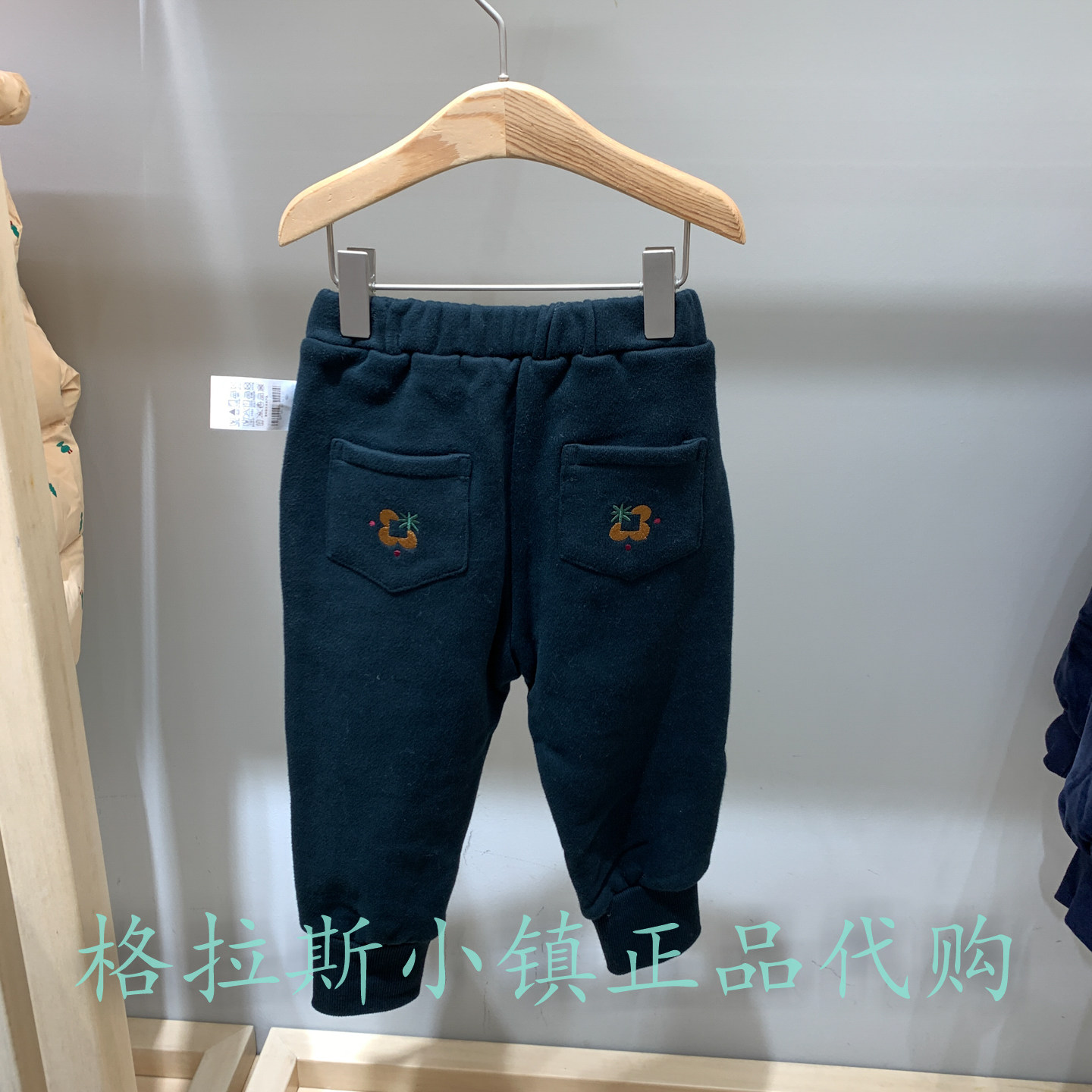 moimoln正品女童加绒束脚休闲裤