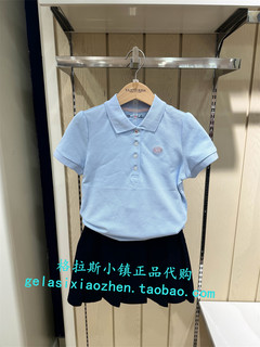 Elandkids衣恋童装专柜正品龙年春新款女童POLO衫短袖T恤HWE2321A