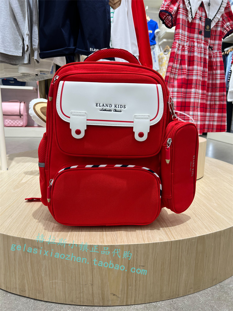 Elandkids衣恋童装专柜正品23秋款女童减压护脊双肩书包AKDF711K