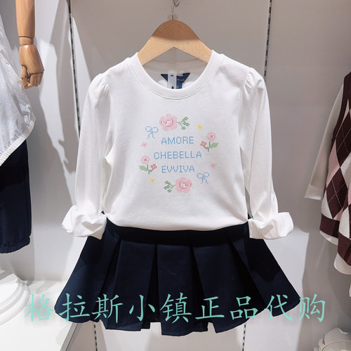 Polowalk童装秋女童圆领长袖T恤