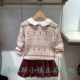 walk KIDS童装 专柜正品 Polo 25冬款 女童提花圆领毛衣AMRW535C0451