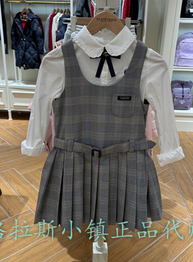 Elandkids衣恋童装专柜正品25春款女童百褶无袖连衣裙EKOWF1221B