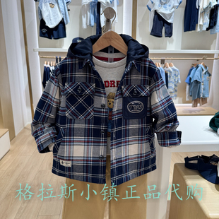 TeenieWeenie童装专柜正品25秋冬男童连帽衬衫式棉服TKJP254913A