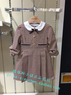 专柜正品 Elandkids衣恋童装 23秋冬款 女童学院格子连衣裙OWD4921K