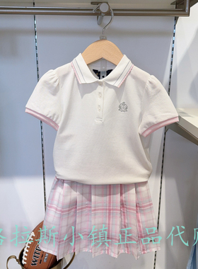 Polo walk KIDS童装专柜正品26夏款女童翻领短袖T恤CCJW625F0251