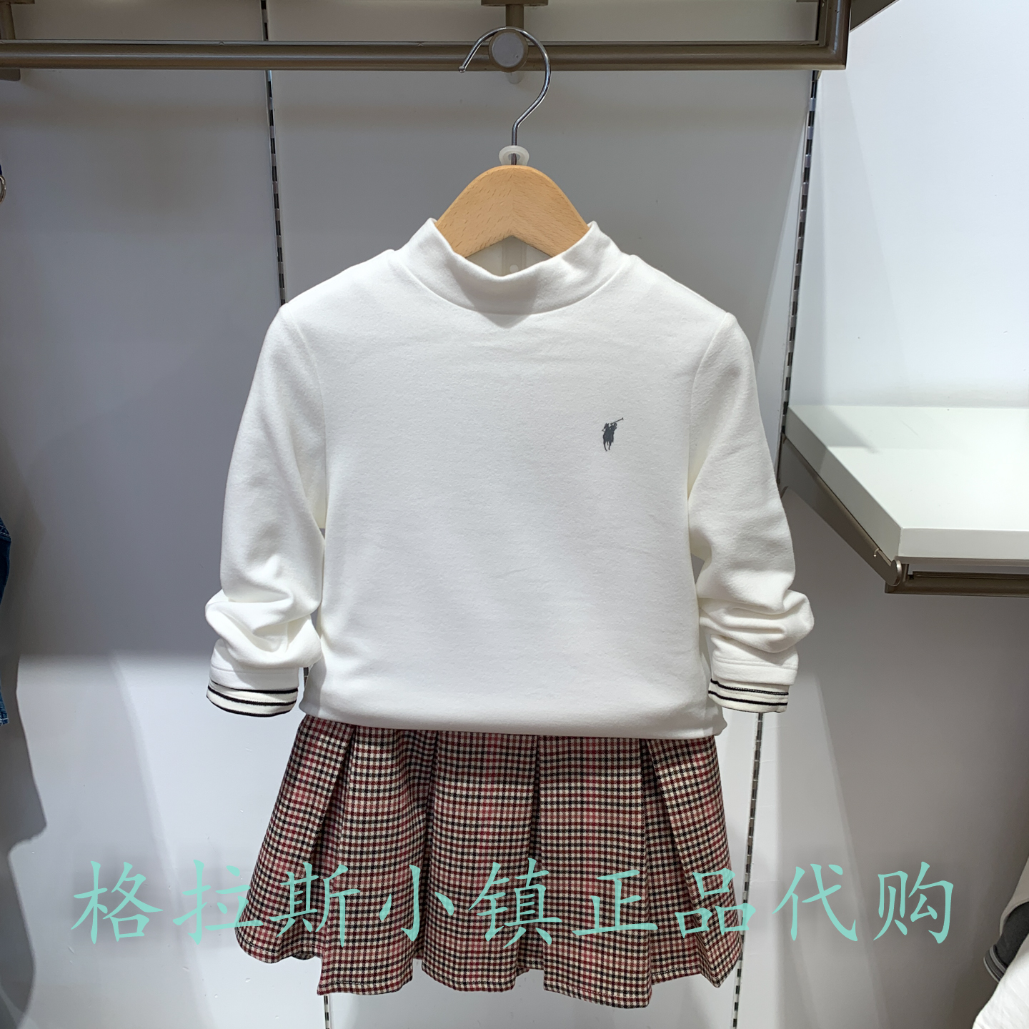 Polowalk童装正品冬女半高领T恤