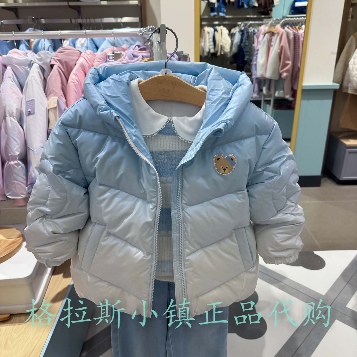 PawinPaw童装正品冬女童羽绒服