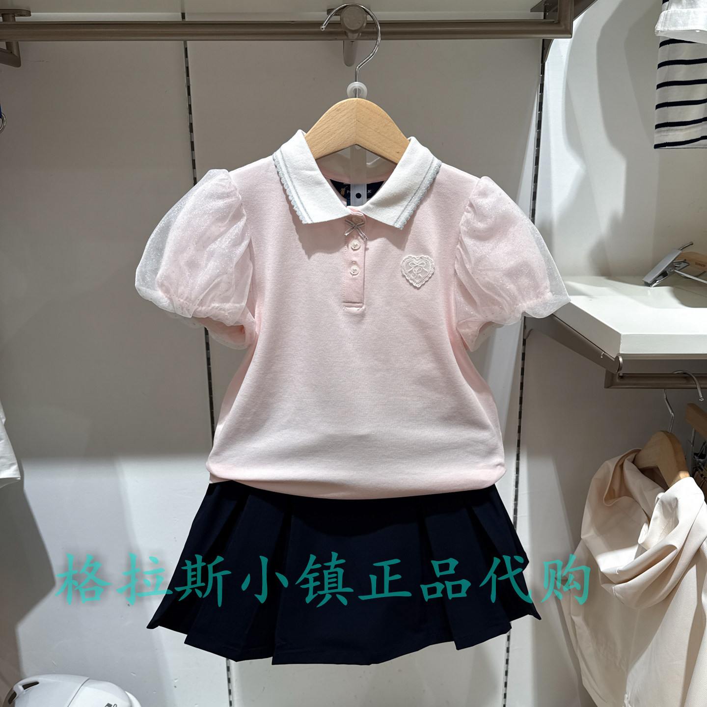 Polowalk童装正品夏女童翻领T恤