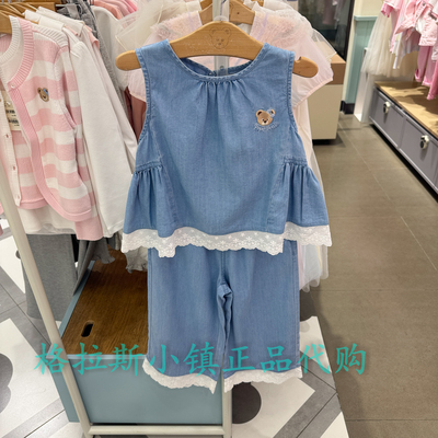 PawinPaw童装正品夏女童牛仔套装