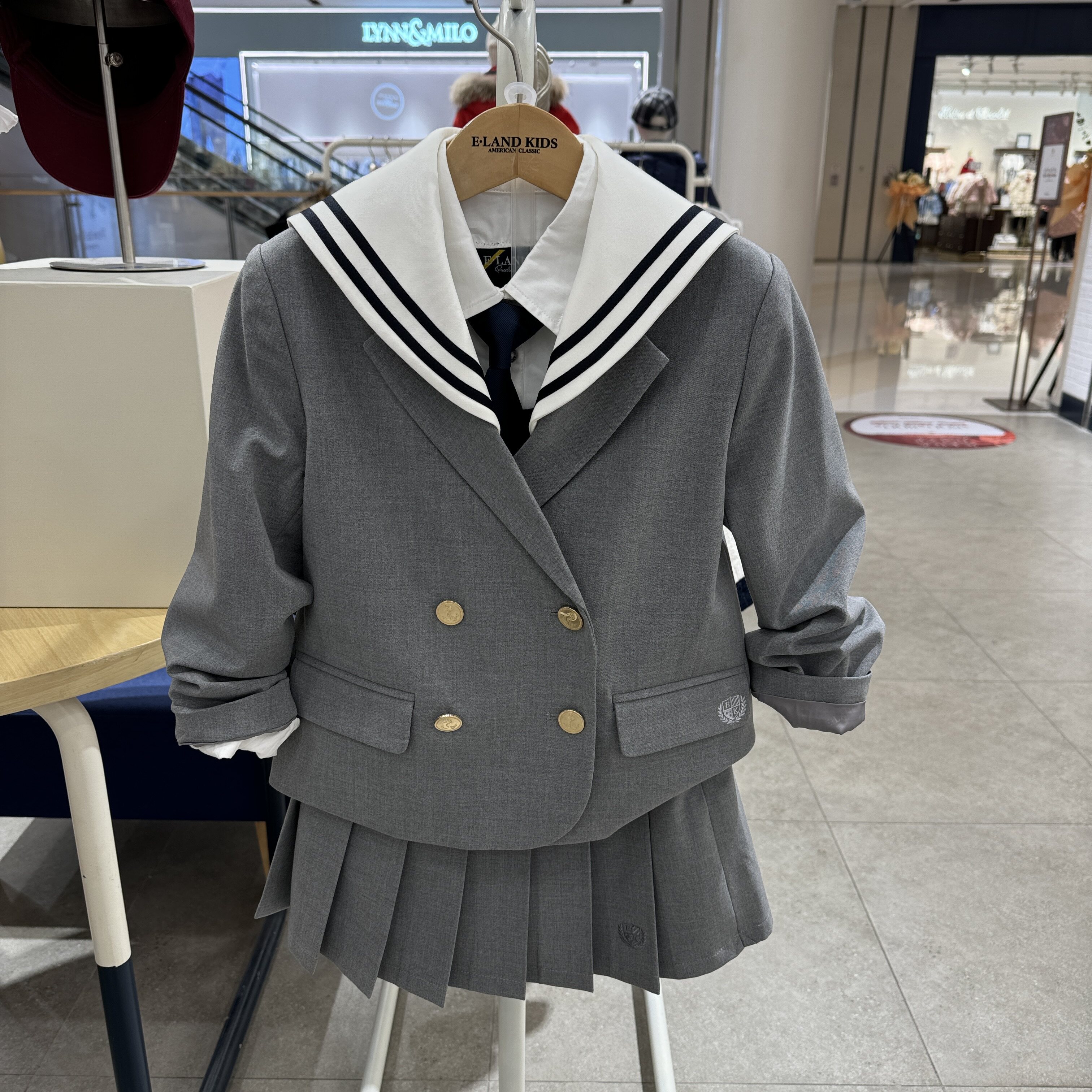 衣恋童装正品春女童海军西服外套