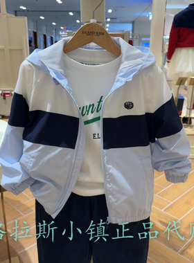 Elandkids衣恋童装专柜正品25夏男童休闲连帽夹克外套EKJAF2304A