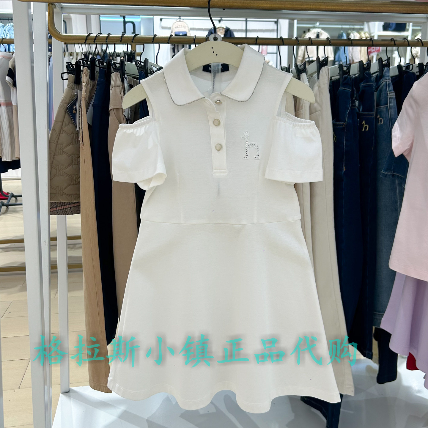 特价hazzys哈吉斯童装国内代购夏女童POLO裙连衣裙HZSXGD03CZ120